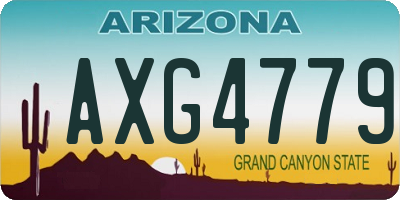 AZ license plate AXG4779