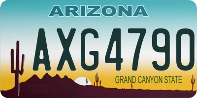 AZ license plate AXG4790