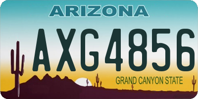 AZ license plate AXG4856