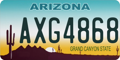 AZ license plate AXG4868