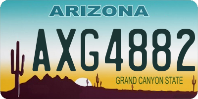 AZ license plate AXG4882