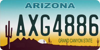 AZ license plate AXG4886