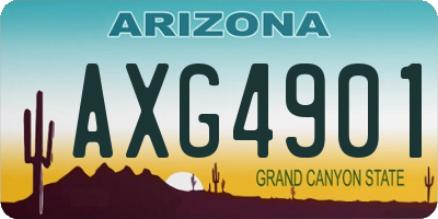AZ license plate AXG4901