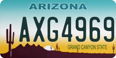 AZ license plate AXG4969