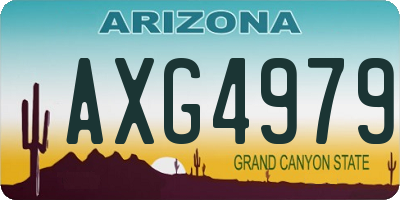 AZ license plate AXG4979