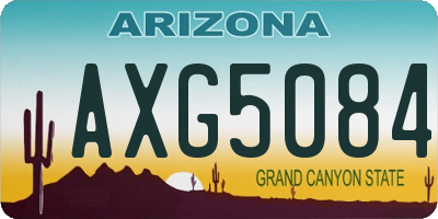 AZ license plate AXG5084