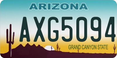 AZ license plate AXG5094