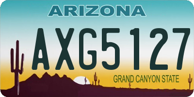 AZ license plate AXG5127