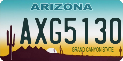 AZ license plate AXG5130