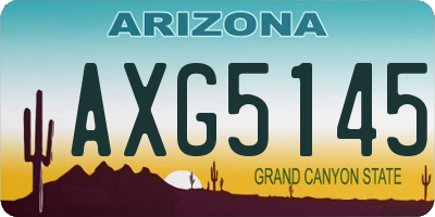 AZ license plate AXG5145