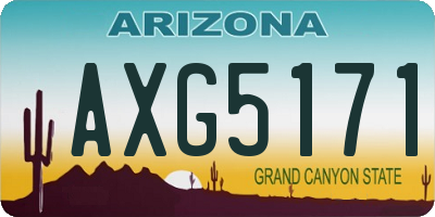 AZ license plate AXG5171