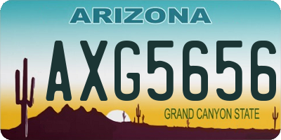 AZ license plate AXG5656