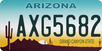 AZ license plate AXG5682