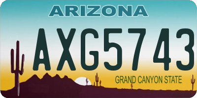 AZ license plate AXG5743