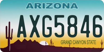 AZ license plate AXG5846