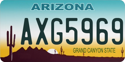 AZ license plate AXG5969