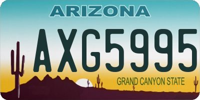 AZ license plate AXG5995