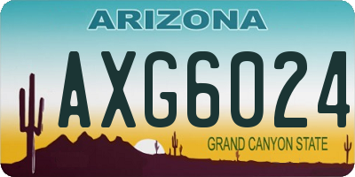 AZ license plate AXG6024
