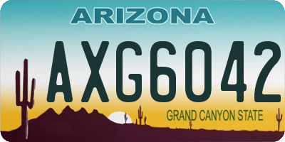 AZ license plate AXG6042