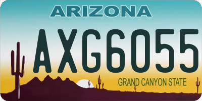 AZ license plate AXG6055