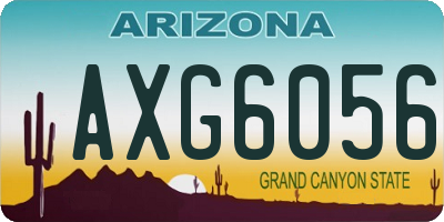 AZ license plate AXG6056