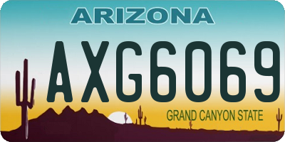 AZ license plate AXG6069