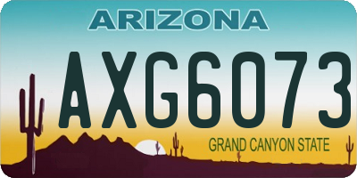 AZ license plate AXG6073
