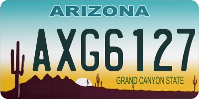 AZ license plate AXG6127
