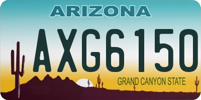 AZ license plate AXG6150