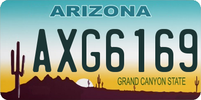 AZ license plate AXG6169