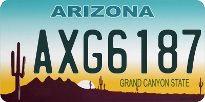 AZ license plate AXG6187