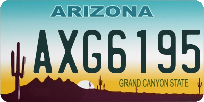 AZ license plate AXG6195