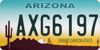 AZ license plate AXG6197
