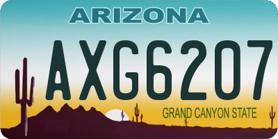 AZ license plate AXG6207
