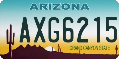 AZ license plate AXG6215