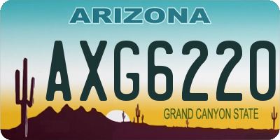 AZ license plate AXG6220
