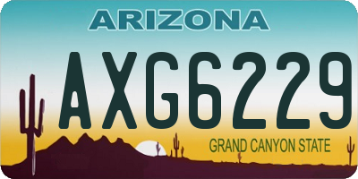 AZ license plate AXG6229