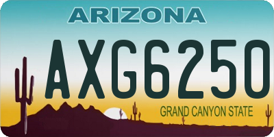 AZ license plate AXG6250
