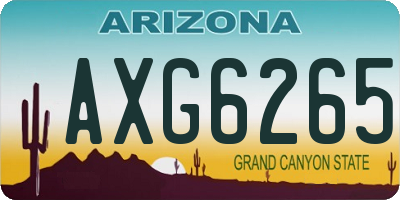 AZ license plate AXG6265