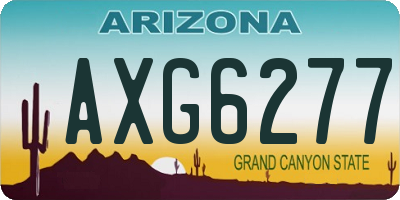 AZ license plate AXG6277