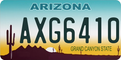 AZ license plate AXG6410