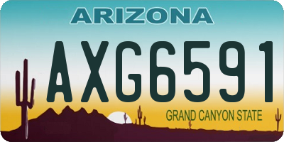 AZ license plate AXG6591