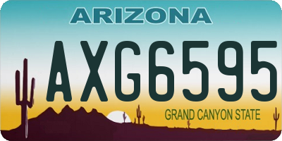 AZ license plate AXG6595