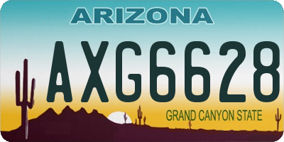 AZ license plate AXG6628