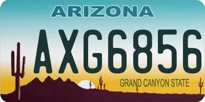 AZ license plate AXG6856
