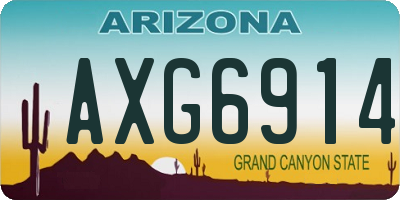 AZ license plate AXG6914