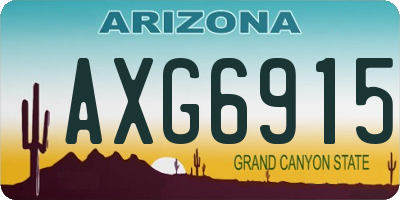 AZ license plate AXG6915
