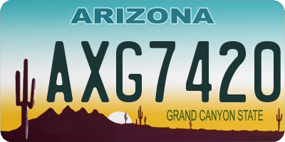 AZ license plate AXG7420