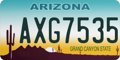 AZ license plate AXG7535