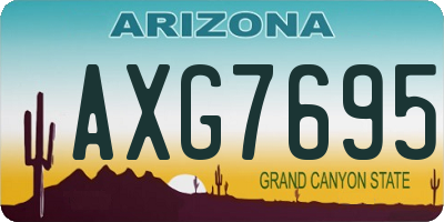 AZ license plate AXG7695